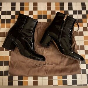 Gianvito Rossi Patent Ankle Boots